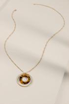 Francesca's Kailyn Open Circle Pendant Necklace - Amber