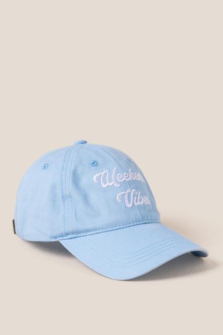 Francesca's Mindy Weekend Vibes Cap - Light Blue
