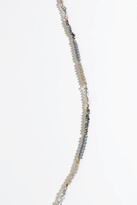 Francesca's Jada Beaded Strand Necklace In Gray - Gray