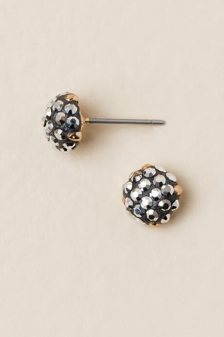 Francesca's Amarga Metallic Stud Earring - Hematite