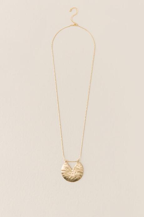 Francesca's Evie Crescent Pendant Necklace - Gold