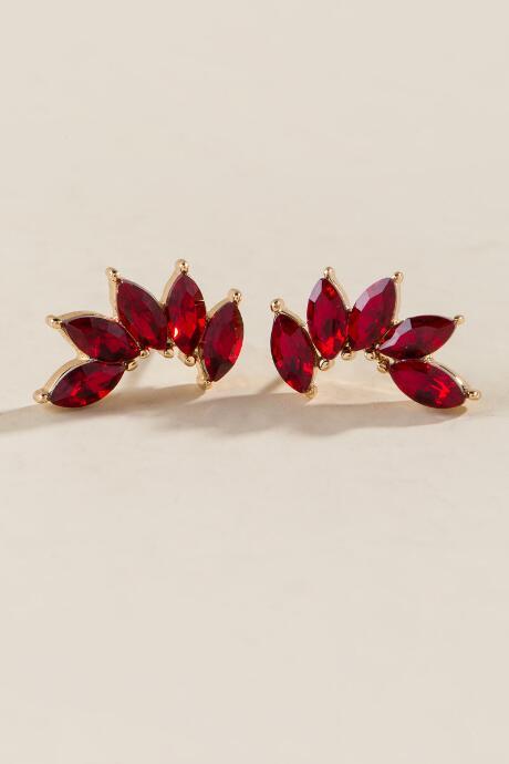 Francesca's Deanna Red Crystal Crawlers - Red