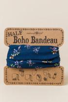 Francesca's Half Boho Bandeau By Natural Life In Navy Floral - Navy