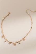 Francesca's Butterfly Choker Necklace - Gold