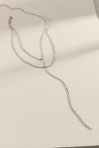 Francesca's Jinger Crystal Layered Y Necklace - Crystal