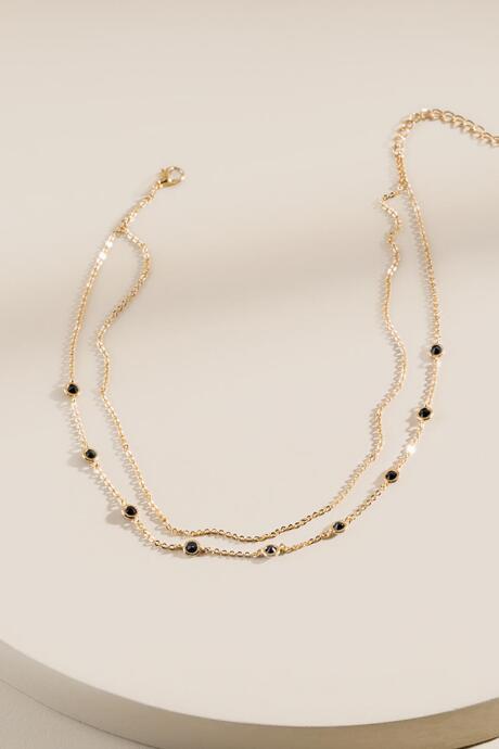Francesca's Kendall Layered Choker Necklace - Black