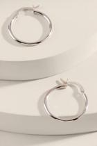 Francesca's Kayla Metal Clasp Hoops - Silver