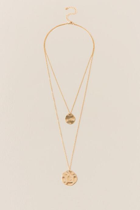 Francesca's Valeria Layered Coins Necklace - Gold