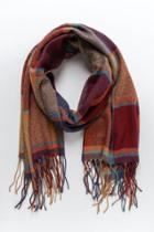 Francesca's Katrina Autumn Plaid Scarf - Wine