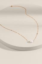 Francesca's Laney Pearl Center Delicate Necklace - Pearl