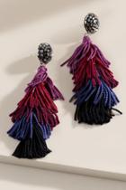Francesca's Georgina Tassel Drop Earrings - Purple