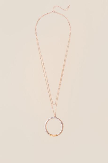 Francesca's Veda Open Circle Pendant Necklace - Silver