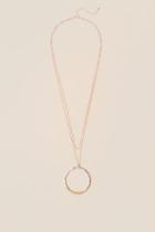 Francesca's Veda Open Circle Pendant Necklace - Silver