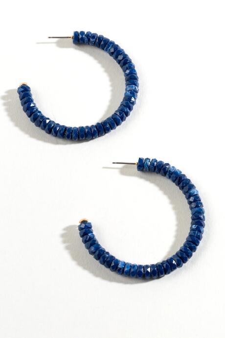 Francesca's Nova Lapis Stone Hoops - Blue