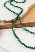 Francesca's Luxe Collection Double Wrap Necklace In Malachite - Emerald