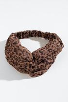 Francesca's Kendall Crinkle Leopard Headwrap - Leopard
