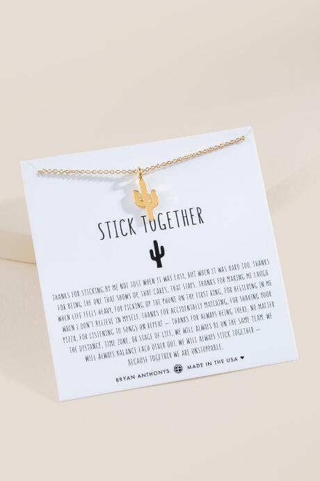Francesca's Bryan Anthonys Stick Together Necklace - Gold