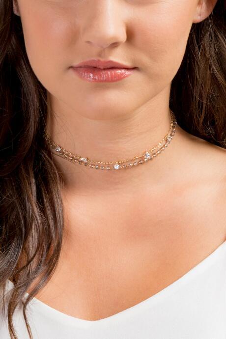 Francesca's Jocelyn Choker Necklace Set - Gray