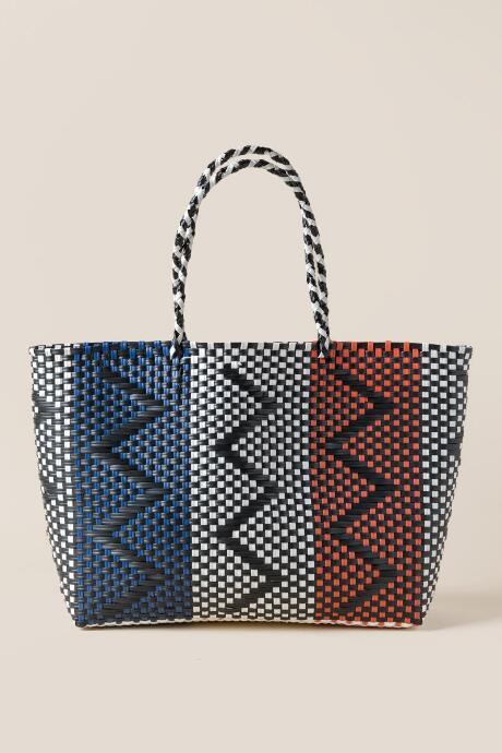 Francesca's Sienna Woven Tote - Multi