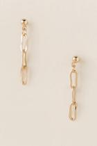 Francesca's Victoria Chain Drop Earring - Gold