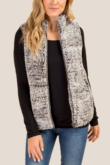 Francesca Inchess Dina Wobby Vest - Black
