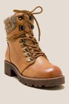 Mia Maylynn Shearling Trim Boot - Brown