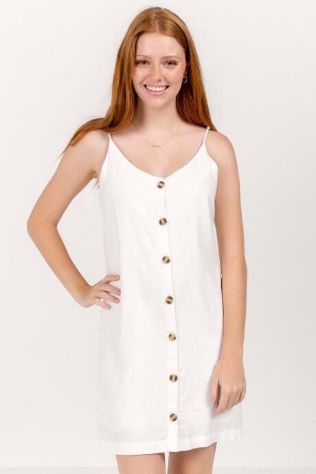 Francesca Inchess Abigail Button Front Dress - Ivory