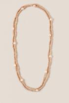 Francesca Inchess Sariyah Beaded Pearl Necklace - Crisp Champagne