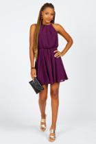Francesca's Nahla Flawless Solid Dress - Purple