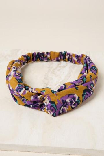 Francesca's Alycia Floral Headwrap - Marigold