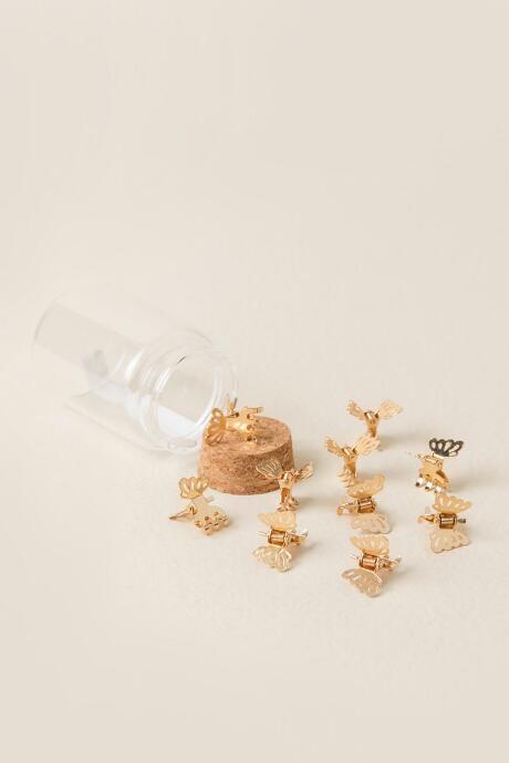 Francesca's Aldora Butterfly Clip Set - Blush