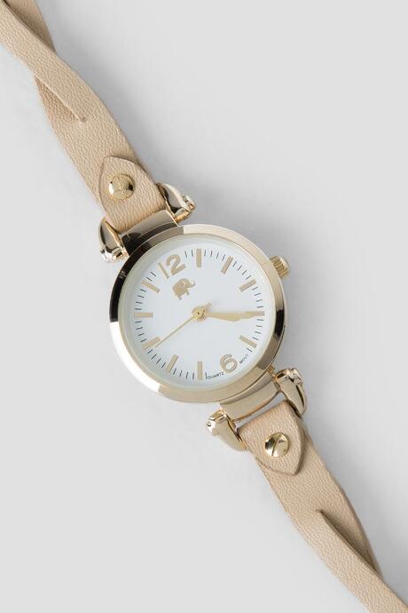 Francesca's Agatha Twisted Band Elephant Watch - Ivory