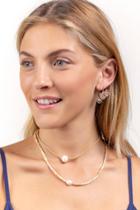 Francesca's Candice Rose Gold Filigree Earring Set - Rose/gold