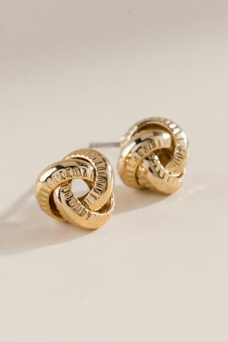 Francesca's Faye Metal Knot Studs - Gold