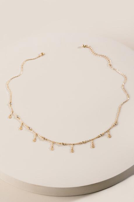Francesca's Eleanor Coin Drop Choker - Gold