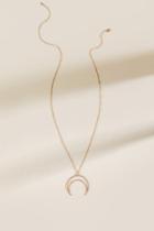 Francesca's Alexis Bullhorn Pendant Necklace - Gold