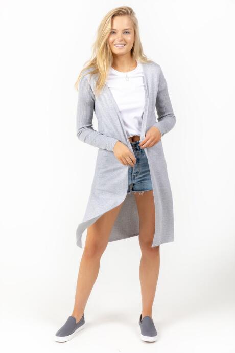 Francesca's Sofina Fine Gauge Cardigan - Heather Gray