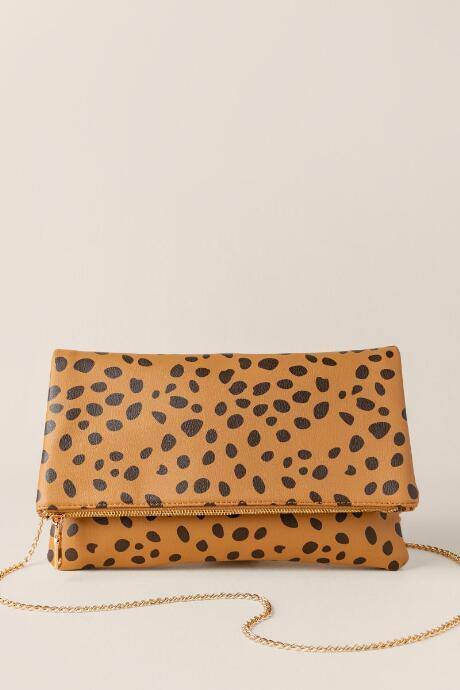 Francesca's Jessica Leopard Clutch - Leopard