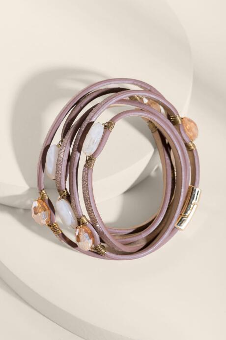 Francesca's Gabriella Stone Wrap Bracelet - Topaz