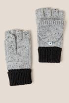 Francesca Inchess Melody Speckled Flip Top Gloves - Black