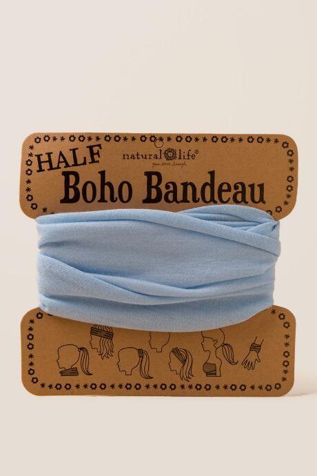 Francescas Boho Bandeau In Pale Blue - Light Blue