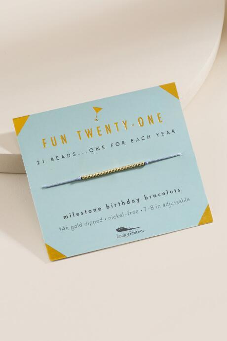Francesca's Fun Twenty-one Birthday Bracelet - Green