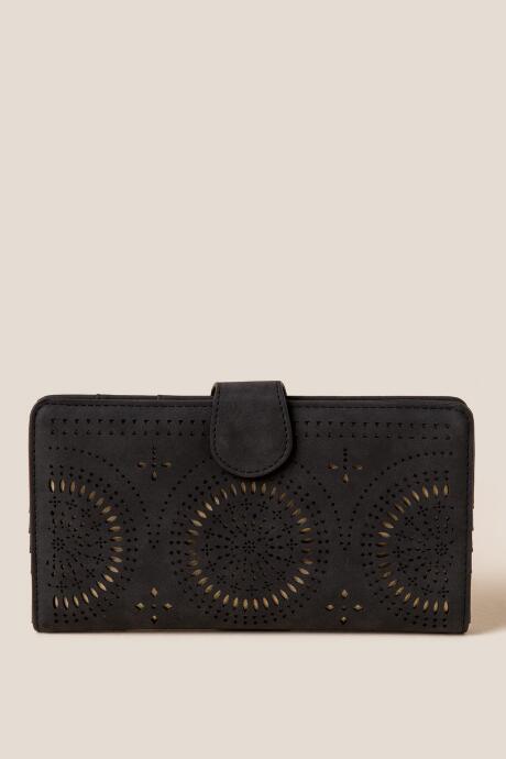 Francesca's Giannina Perforated Wallet - Black