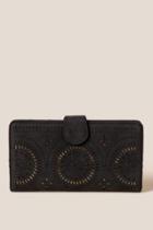Francesca's Giannina Perforated Wallet - Black