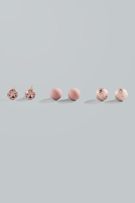 Francesca Inchess Jayla Crystal Stud Set - Blush