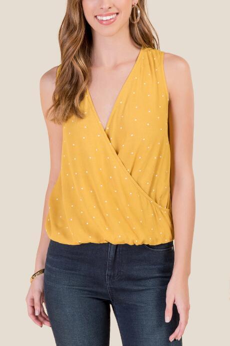 Francesca's Priscilla Open Back Top - Mustard