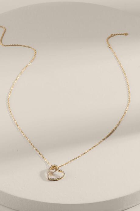 Francesca's Eleanor Sterling Heart Pendant - Gold