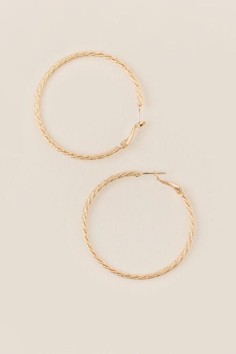 Francesca's Linnie Twisted Hoop Earring - Gold