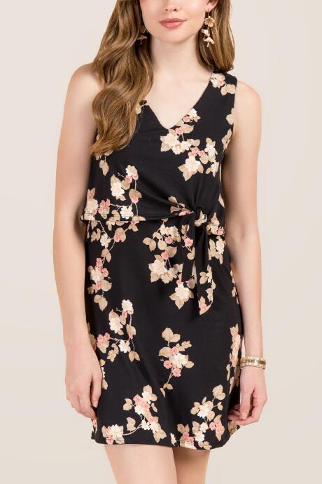 Francesca Inchess Indira Knot Trap Dress - Black