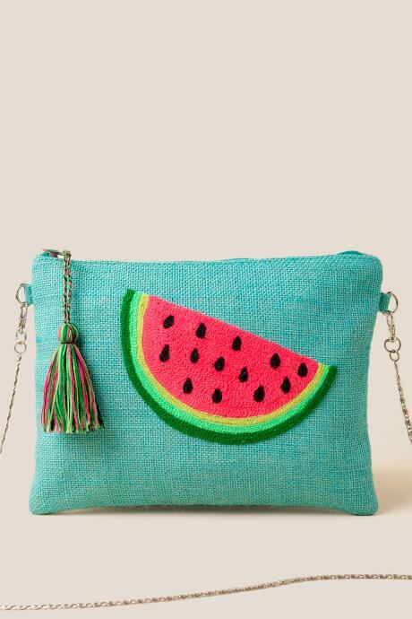 Francesca's Eleanor Watermelon Crossbody - Green